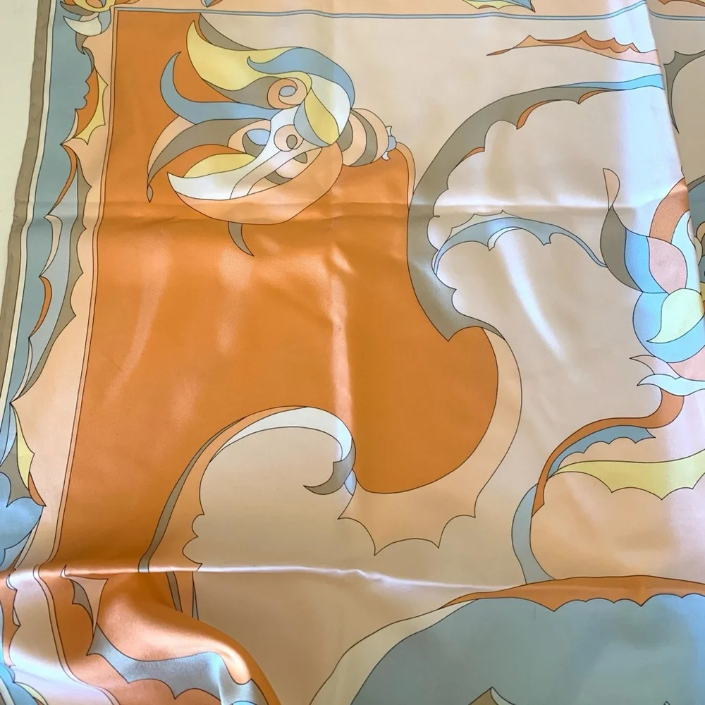 Two Vintage Silk/Polyester Women’s Scarves